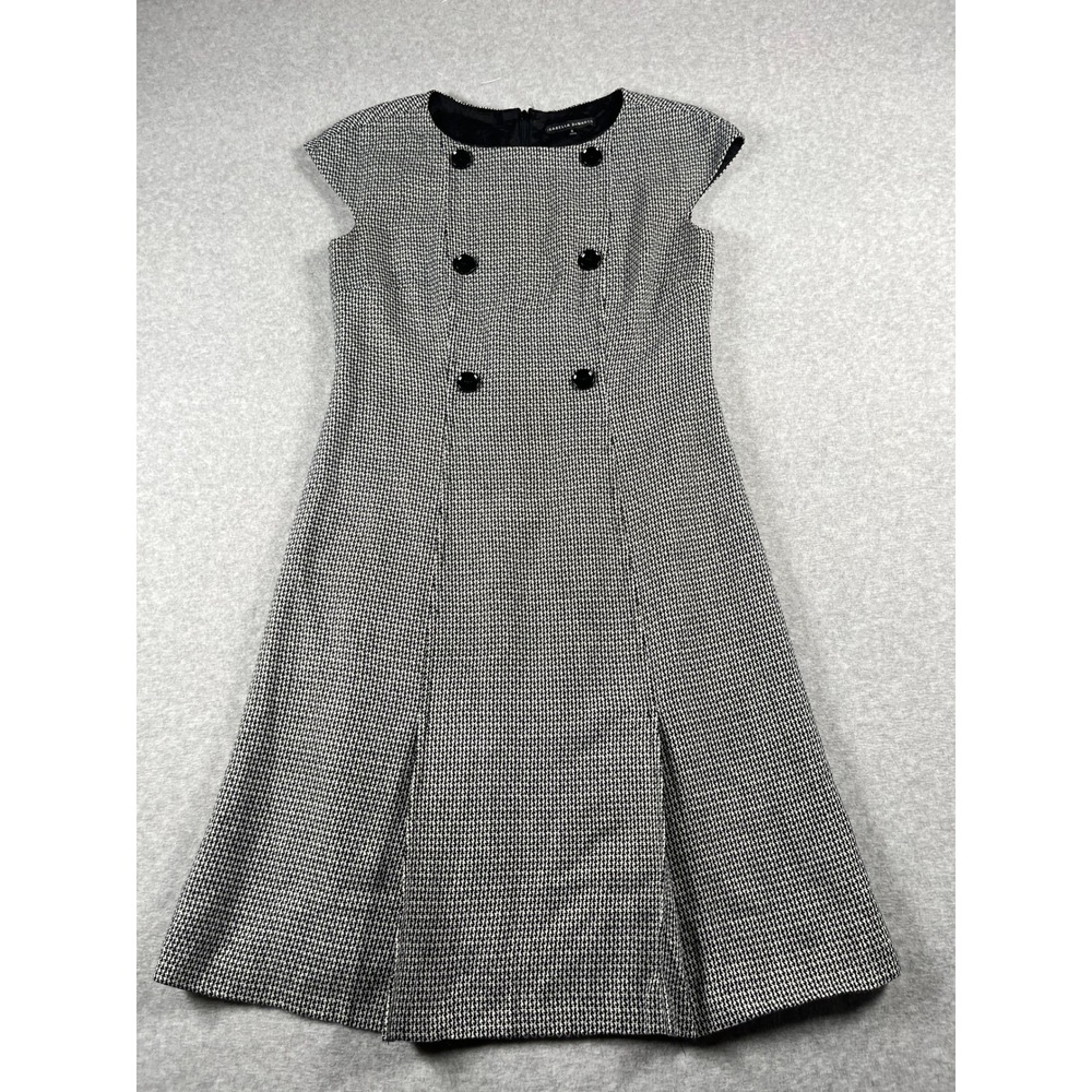Isabella DeMarco Knee Length Dress 6 Gray Dark Academia Preppy Office Capsule